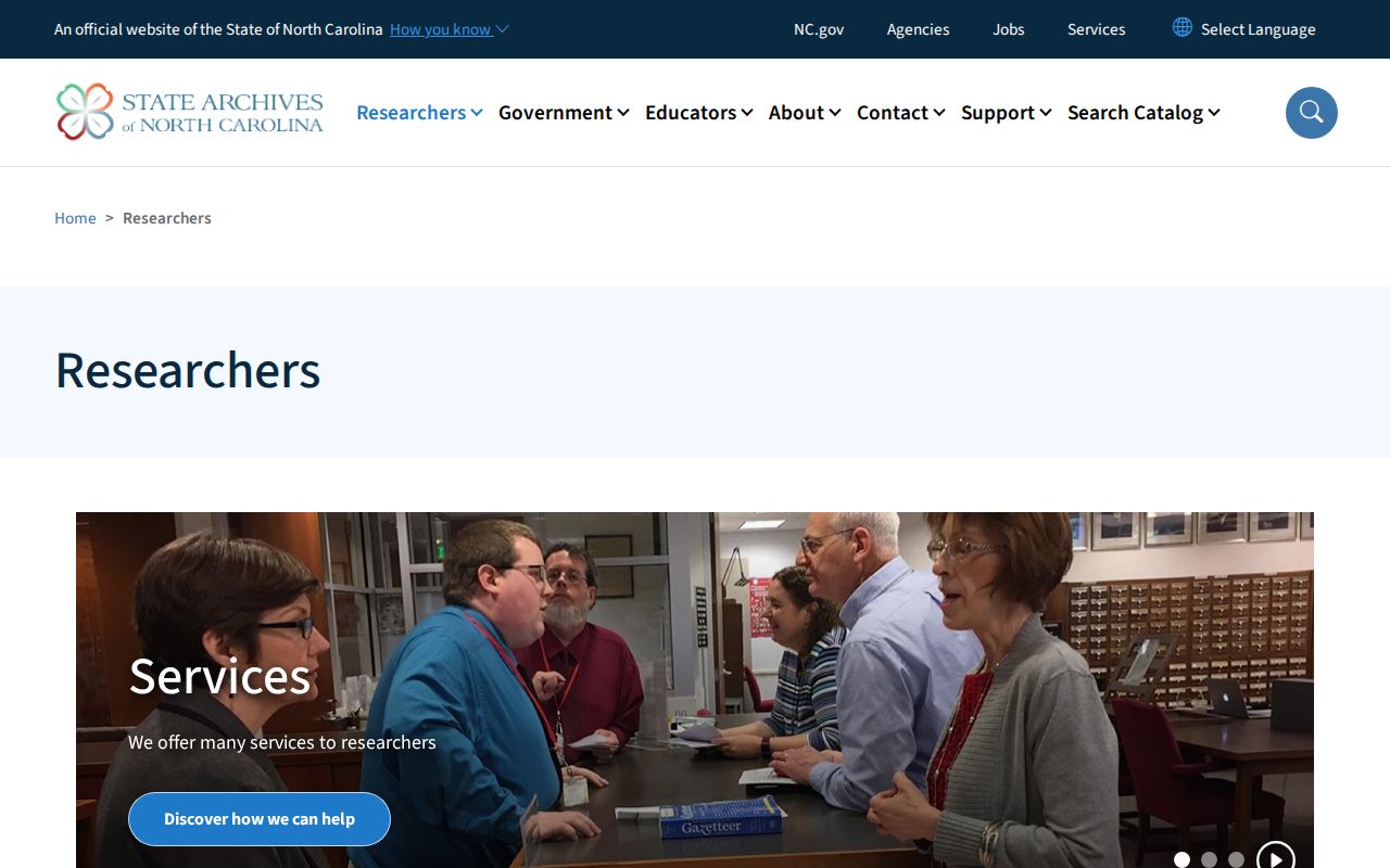New Hanover County people search through the State Archives research gateway